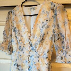 Simple Retro Kora Floral Print Dress